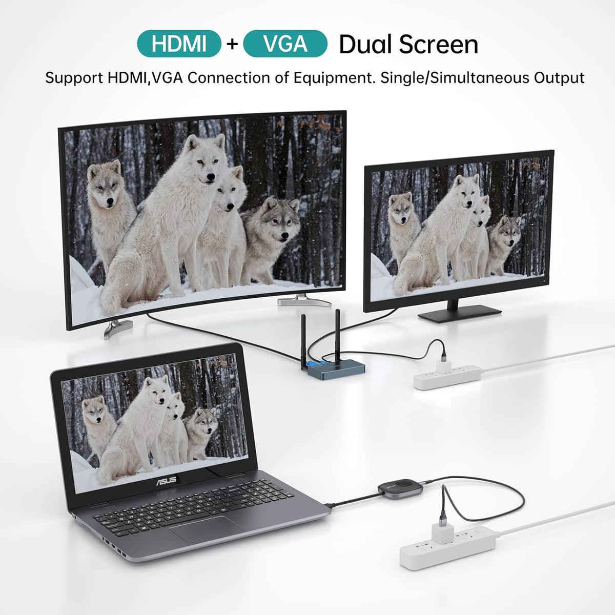 Wireless HDMI Transmitter and Receiver, Aluminum Alloy HDMI Extender Kit P513