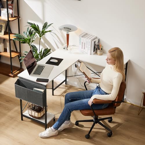 L Shaped 50 Inch Black Computer Desk with CPU Stand K934520