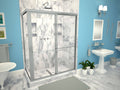 Tile Redi Double Threshold Shower Base with Center Trench Drain and Grate, Silver Z772818