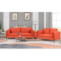 Orange Linen Loveseat and 3 Seat Couch Set G968758