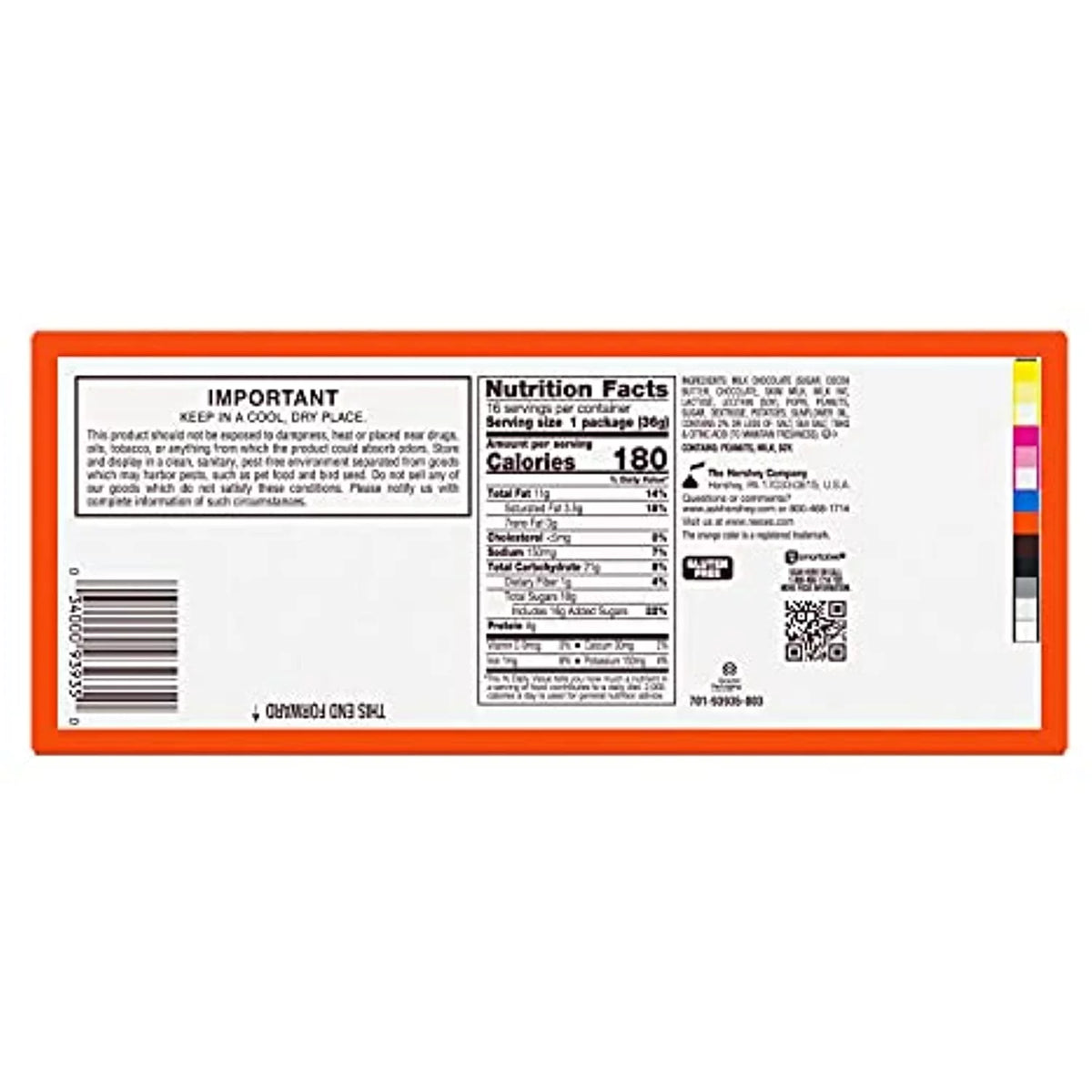 Milk Chocolate Peanut Butter Cups Candy 1.3 Oz 16 Count A7273
