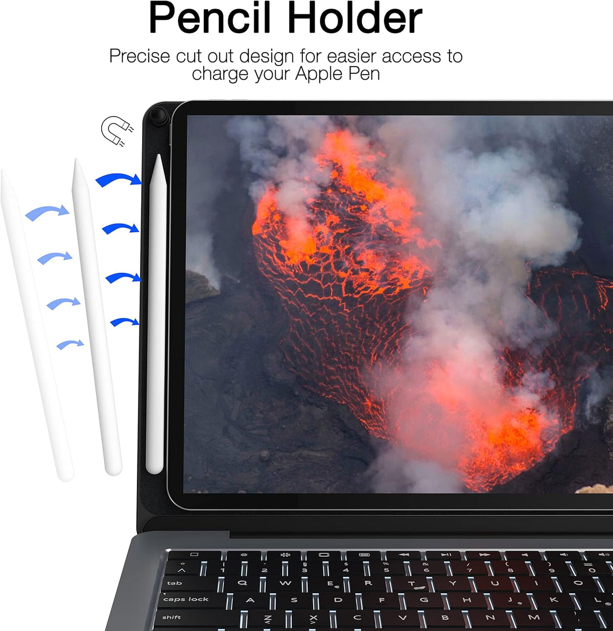 Magnetic Backlit Keyboard Case with Touchpad Q252