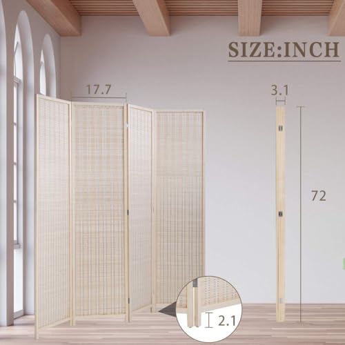 Natural Bamboo 6 Panel Room Divider P330442