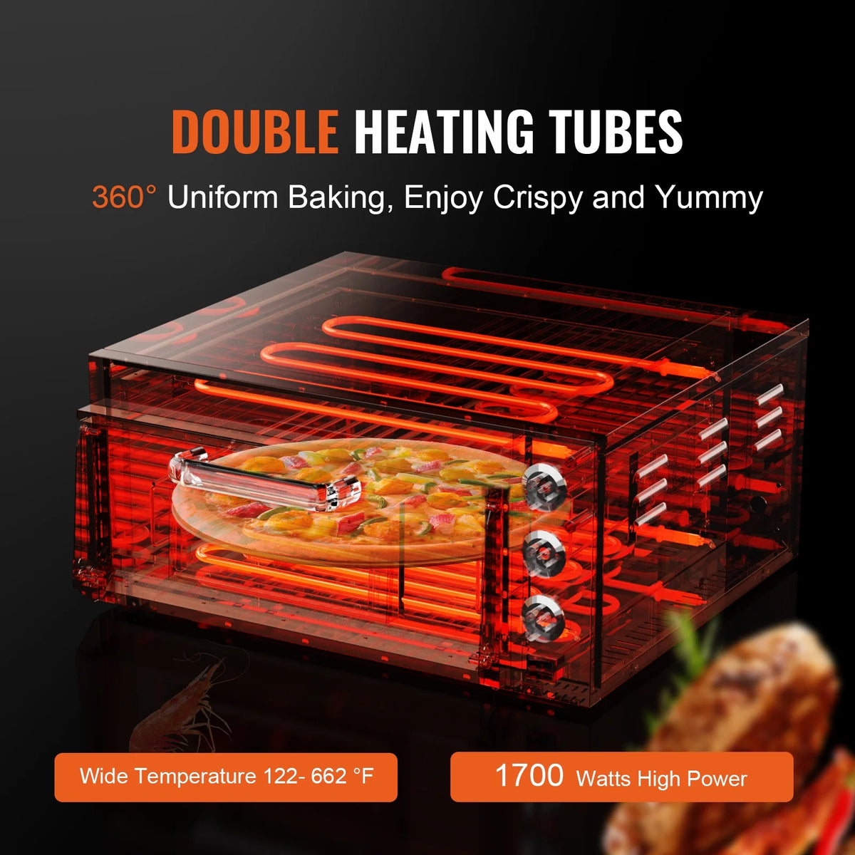 Electric Countertop Pizza Oven 16-inch 1700W T670159