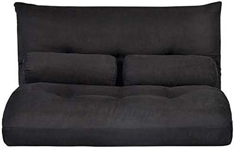 Adjustable Fabric Floor Couch Sofa Bed with Two Pillows B864