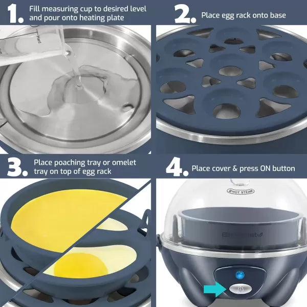 Electric 7 Egg Capacity Cooker with Auto Shut-Off N1354