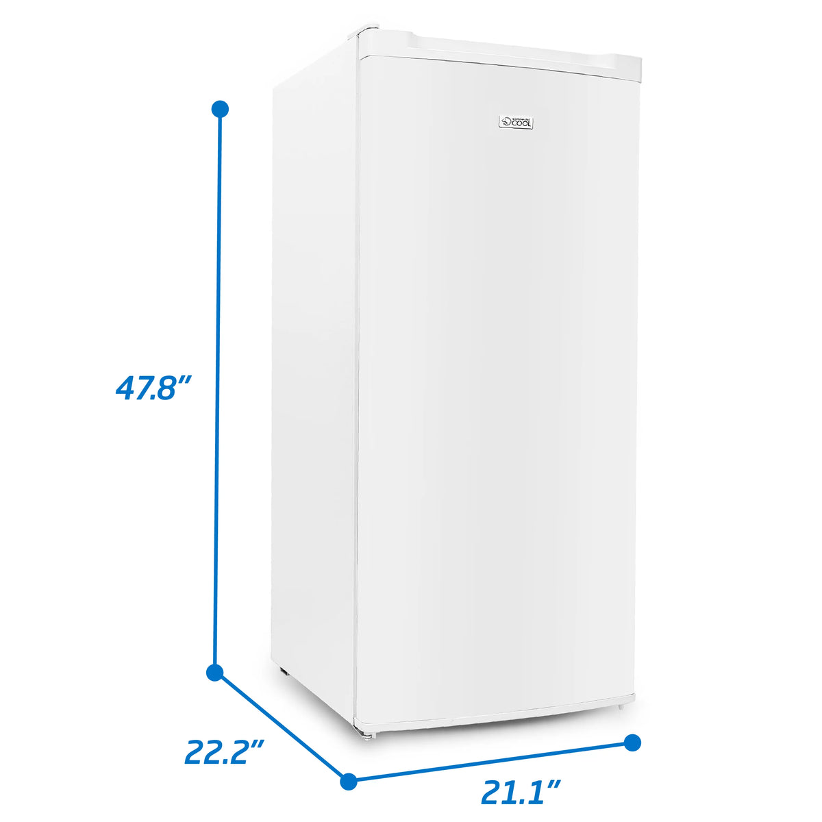 White Upright Freezer 5 Cu Ft with Reversible Door J78838