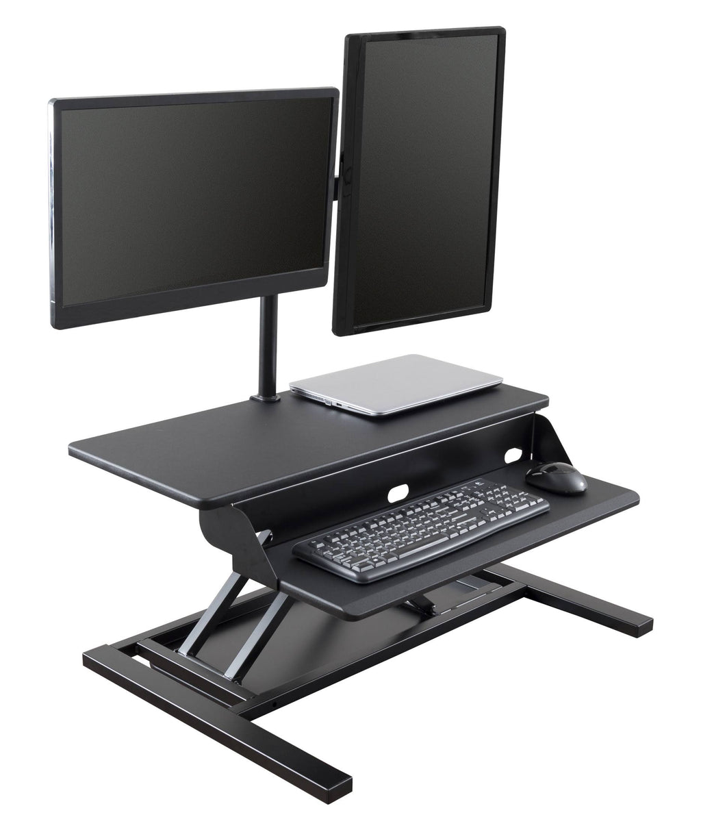 Adjustable Standing Desk Converter with Dual M E696