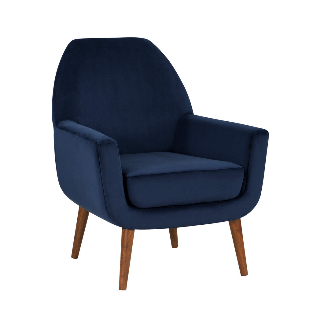 Navy Blue Velvet Armchair I39539