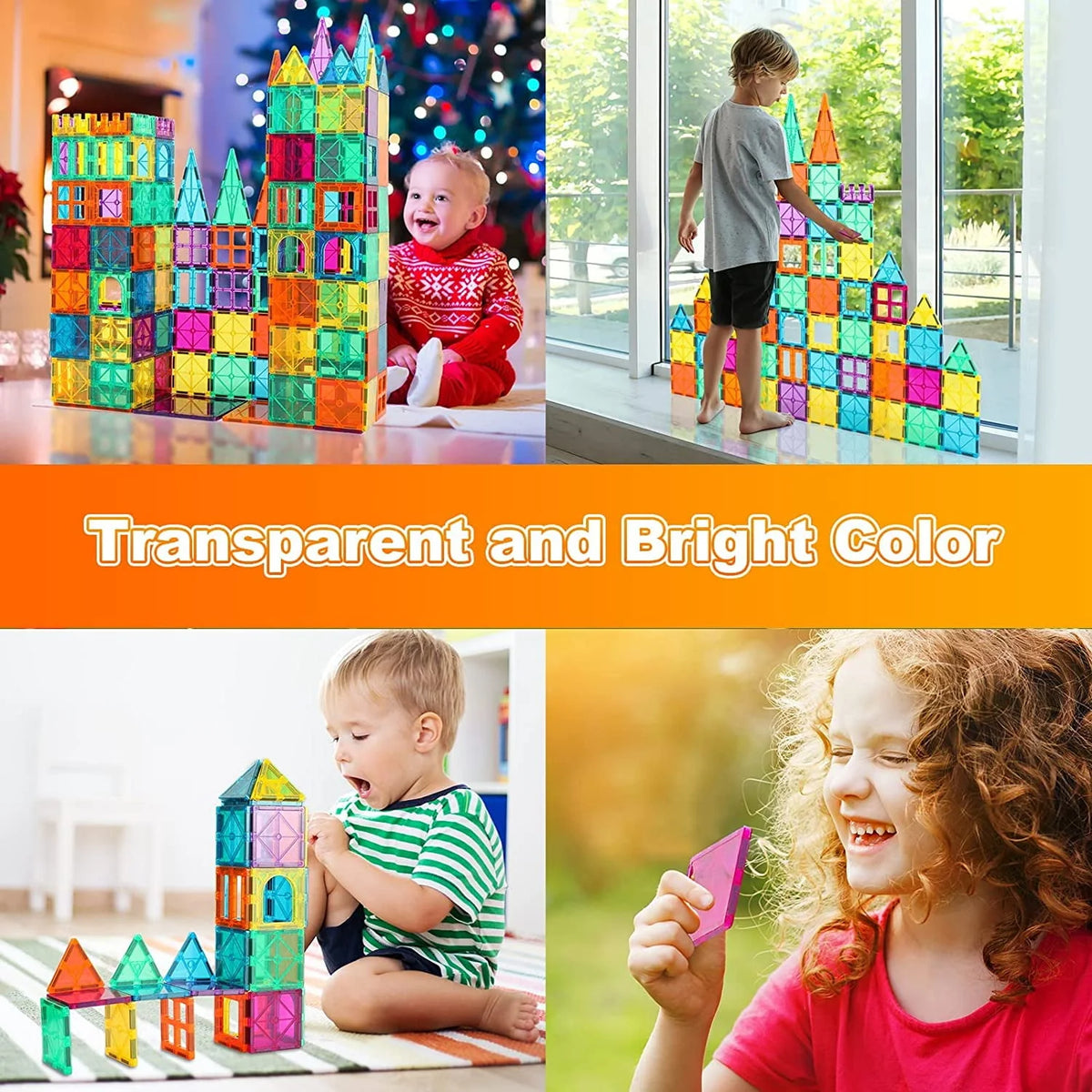 120 Pcs 3D Color Magnet Building Tiles Set Q2874