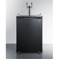 Black Electronic Beer Dispenser with Digital Thermostat Dual Tap System I9047