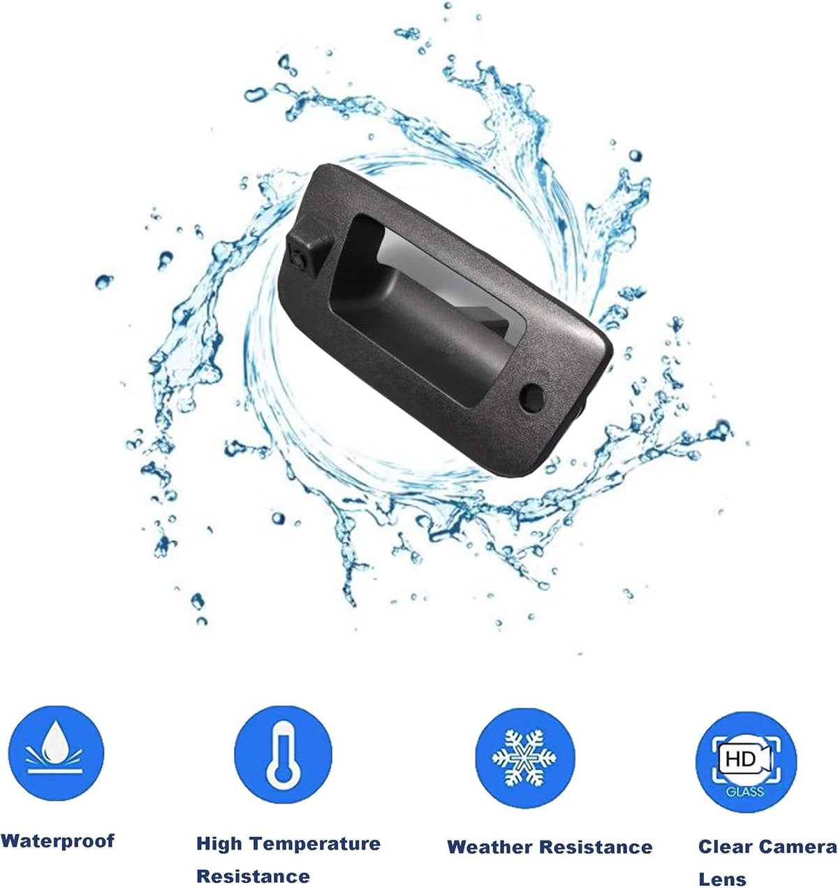Black Tailgate Handle with Backup Camera I44033