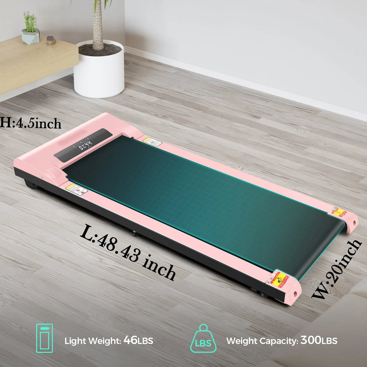 Walking Pad Treadmill 2.5HP Electric Jogging Running Machine I6009