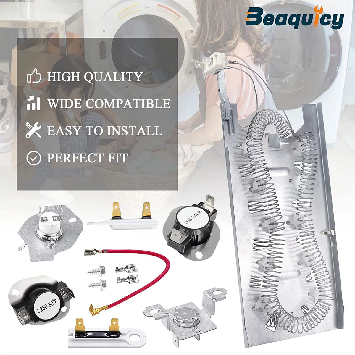Dryer Heating Element with Thermal Fuse Kit B5911