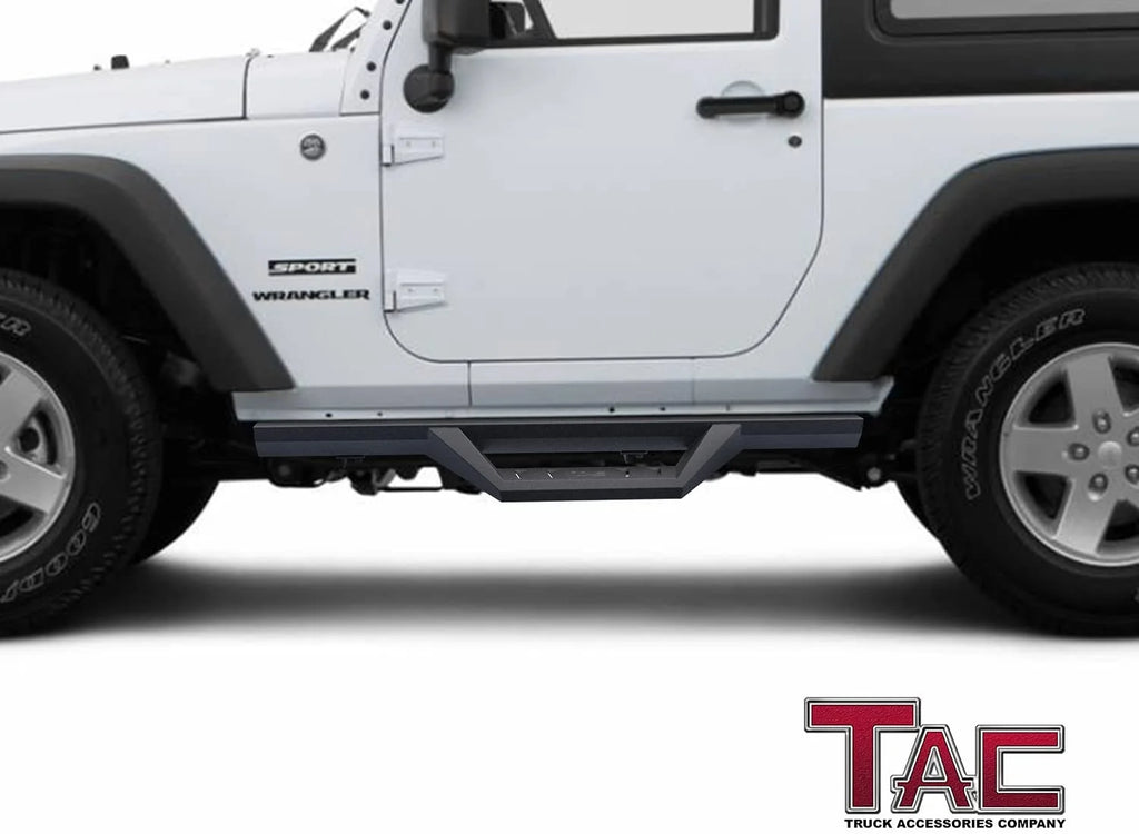 Black Off-Road Running Boards for Jeep Wrangler JK 2 Door (2pcs) Y59424