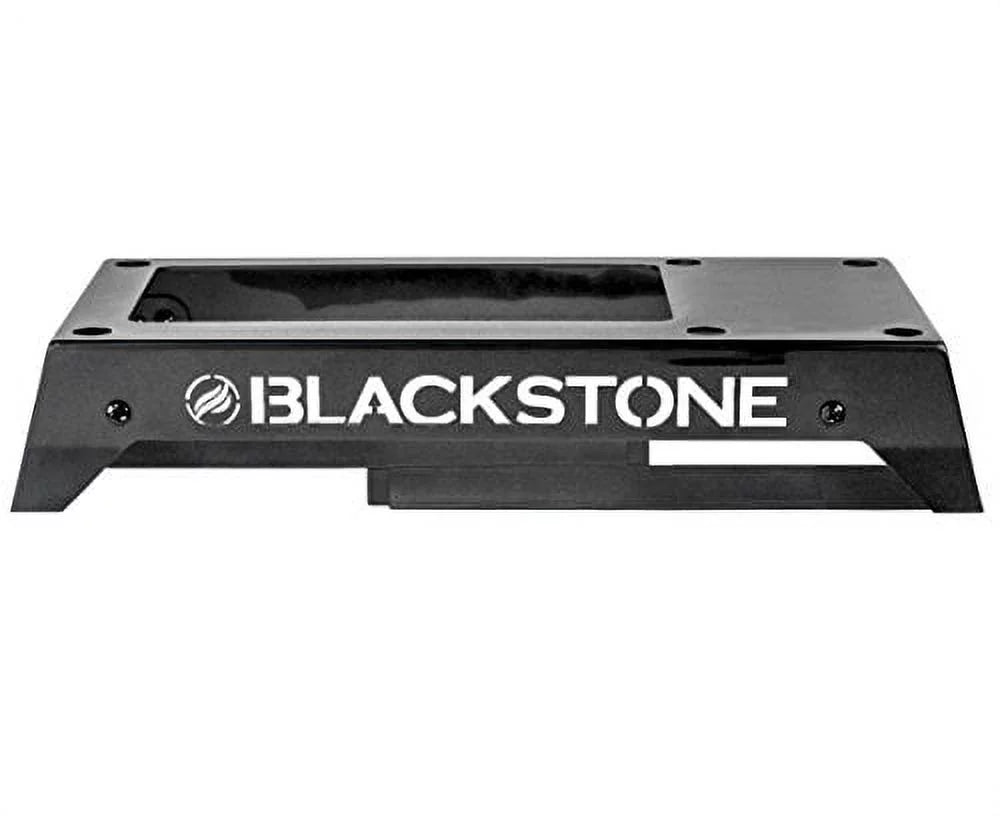 Black Universal Griddle Stand with Adjustable Leg and Side Shelf X411080