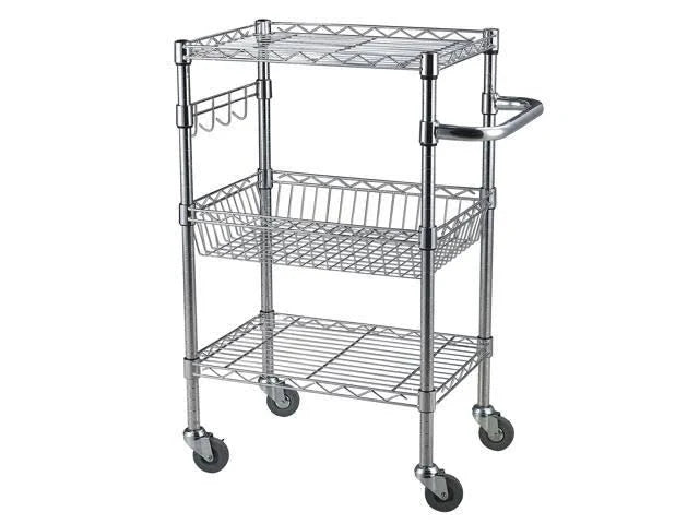 Bamboo Top Wire Cart I78953