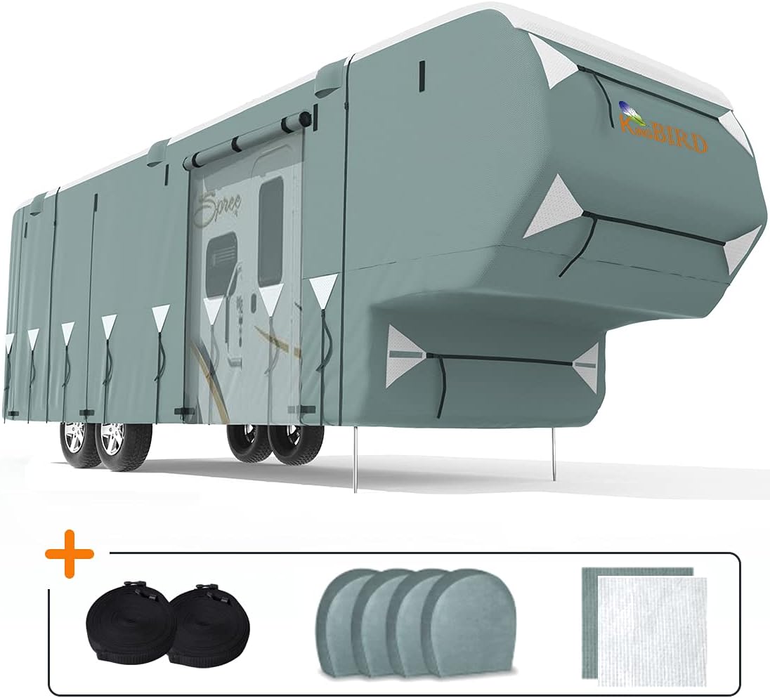 5 Layers RV Cover Fits 26'-29' Motorhome with Tire Covers C1036