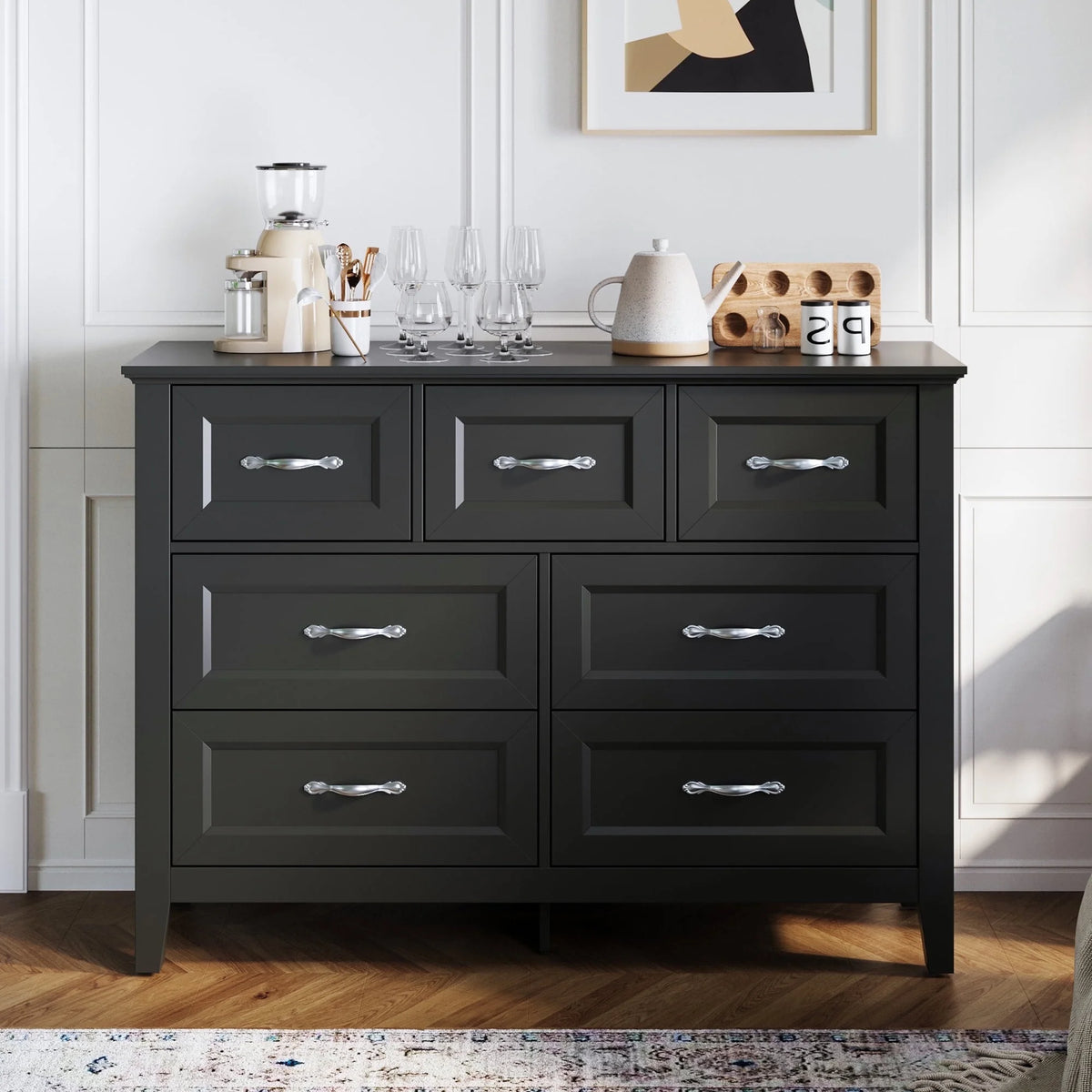Rustic Oak 6 Drawer Dresser K83095