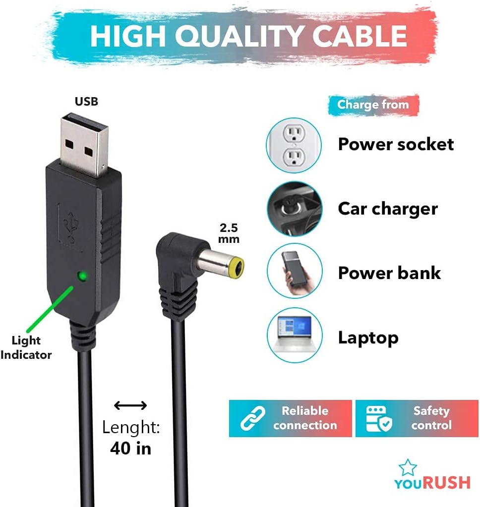 2 Pack 3800 mAh Extended Battery with USB Charging Cables U30794
