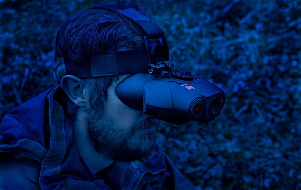 Night Vision Goggles Digital Infrared 1x Magnification 75yd Range Rechargeable Battery H443