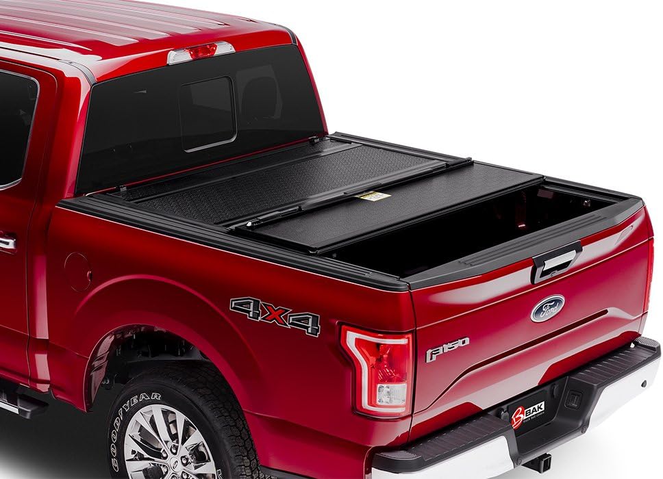 Black Hard Folding Truck Bed Tonneau Cover I9517
