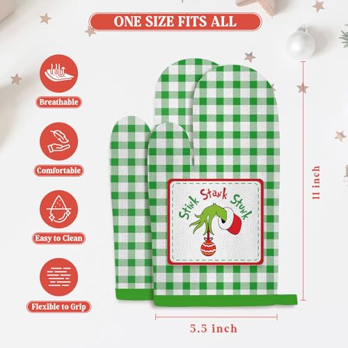 Christmas Oven Mitts Pot Holder 2Pcs H535
