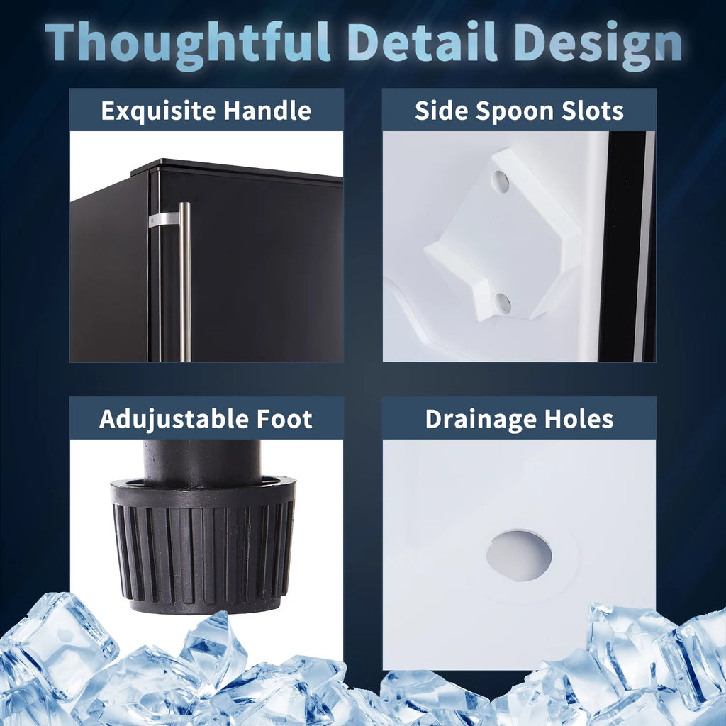 Commercial Ice Maker Machine 80lbs/24H Stainless Steel Black I200630