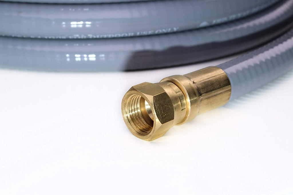 24 Feet 3/8-inch ID Natural Gas Grill Hose with Quick Connect Propane Gas Hose Assembly, CSA Certified Pack of 2 S340339