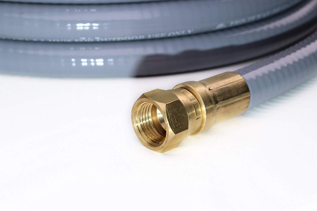 24 Feet 3/8-inch ID Natural Gas Grill Hose with Quick Connect Propane Gas Hose Assembly, CSA Certified Pack of 2 S340339