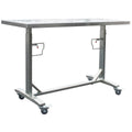 Stainless Steel Adjustable Height Work Table with Locking Casters M737708