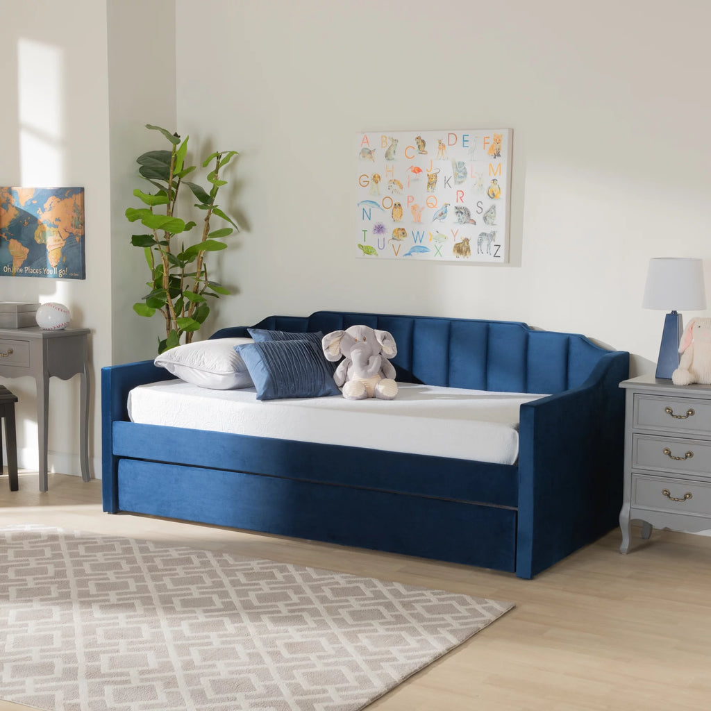 Navy Blue Twin Daybed with Trundle N674750