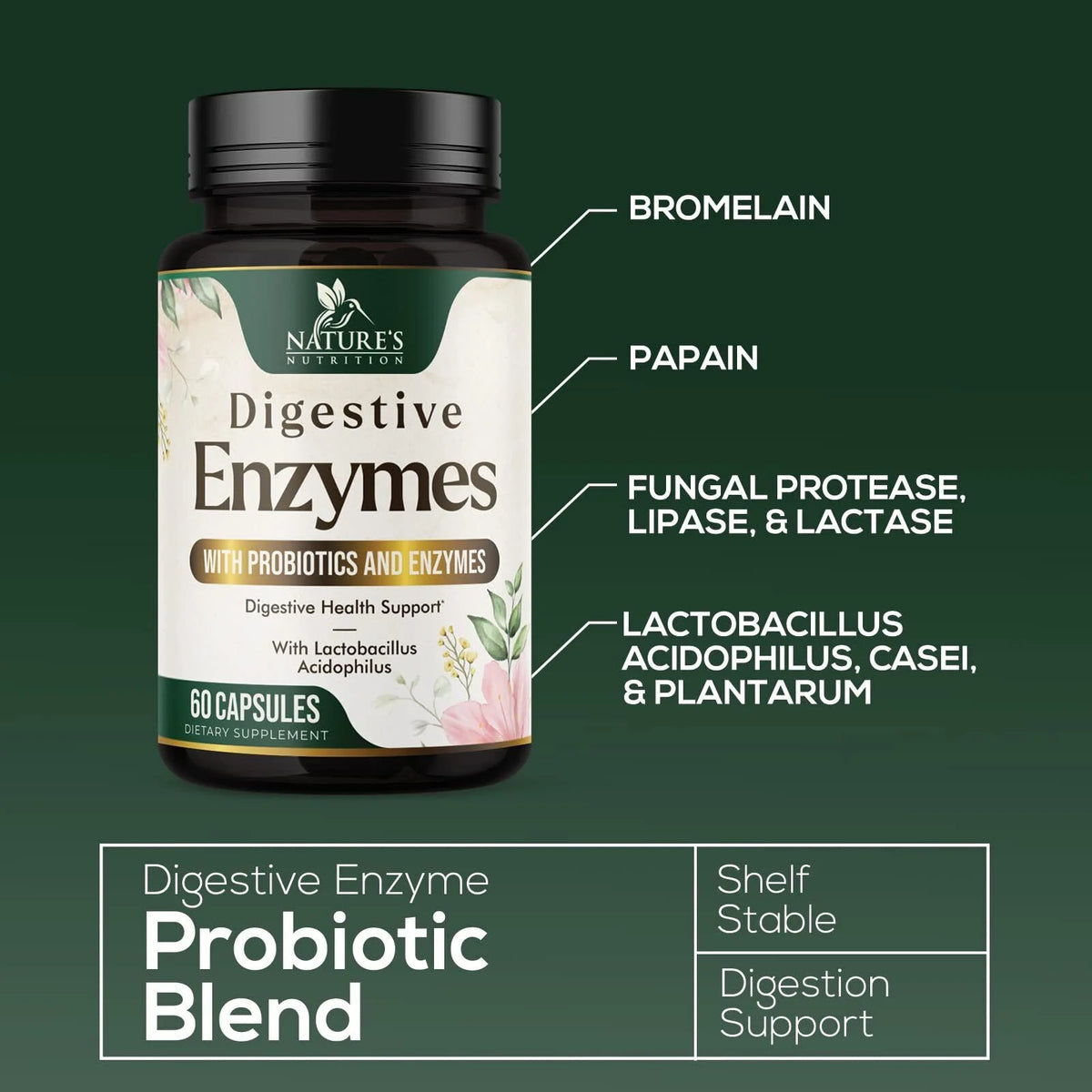 Probiotic Digestive Multi Enzymes 60 Capsules M514163
