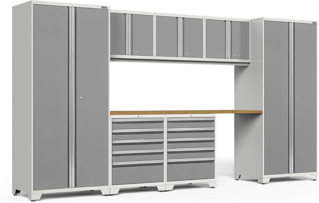 Red 8 Piece Garage Cabinets X4050