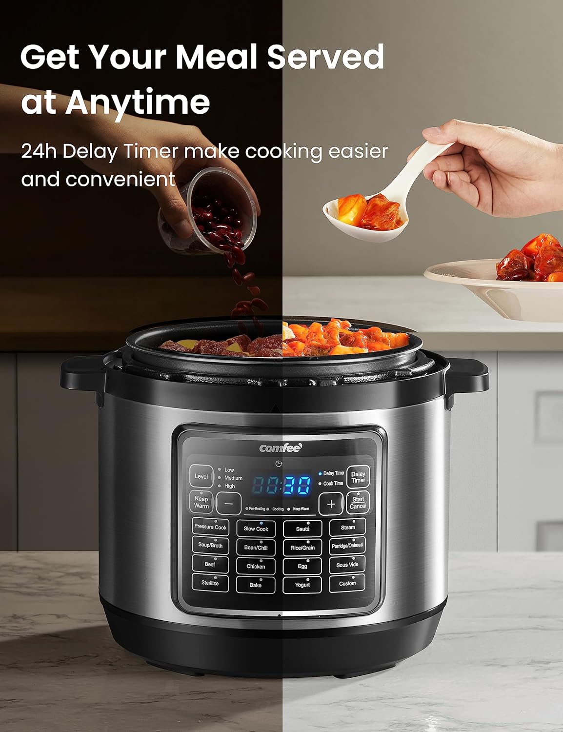 16 in 1 Electric Pressure Cooker 8 Quarts Stainless Steel V96889