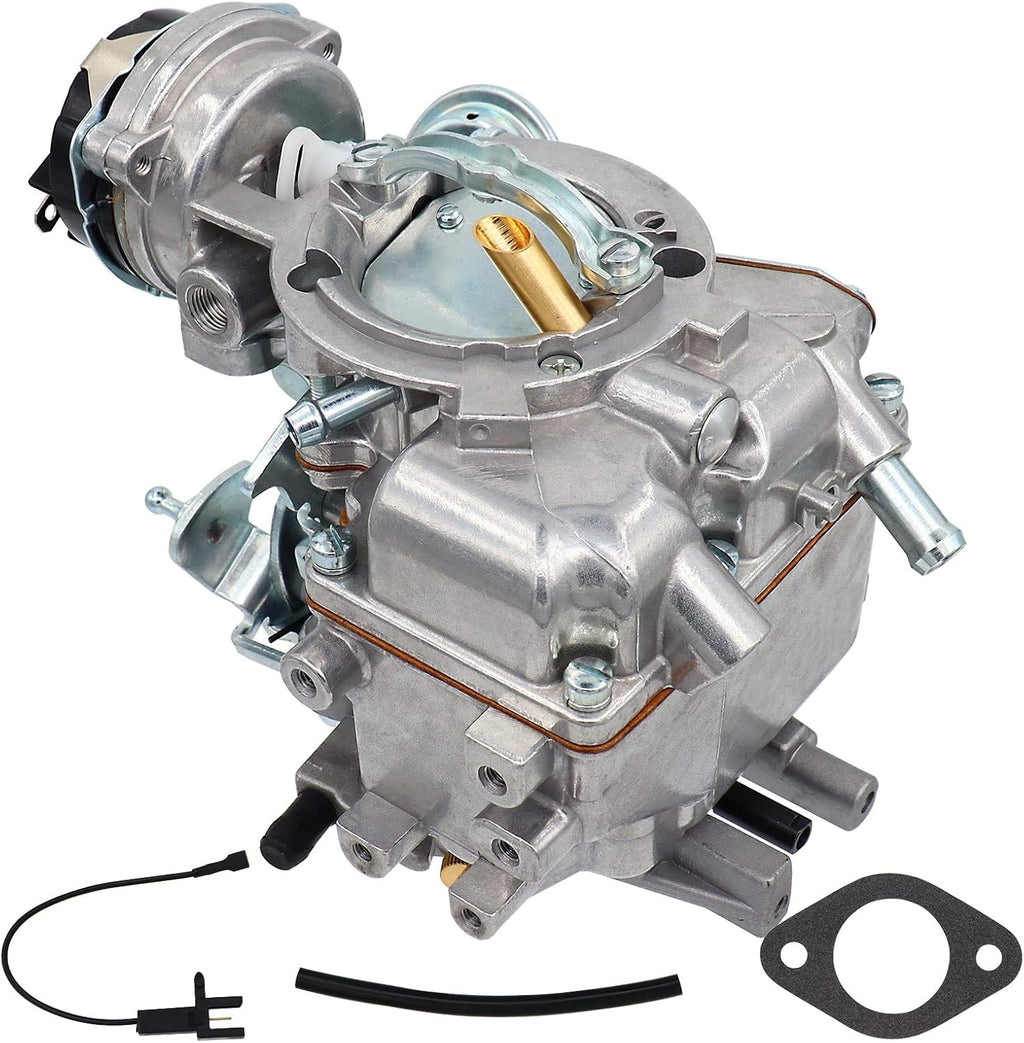1 Barrel Carburetor for Ford 4.9L 300 Cu 4.1L 250 Cu 3.3L 200 Cu Engine, Automatic Choke With Gaskets Pack of 2 F36296