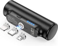 3 in 1 Magnetic 3000mAh Mini External Battery Pack Portable Charger with 3 Plugs (Black) E6297