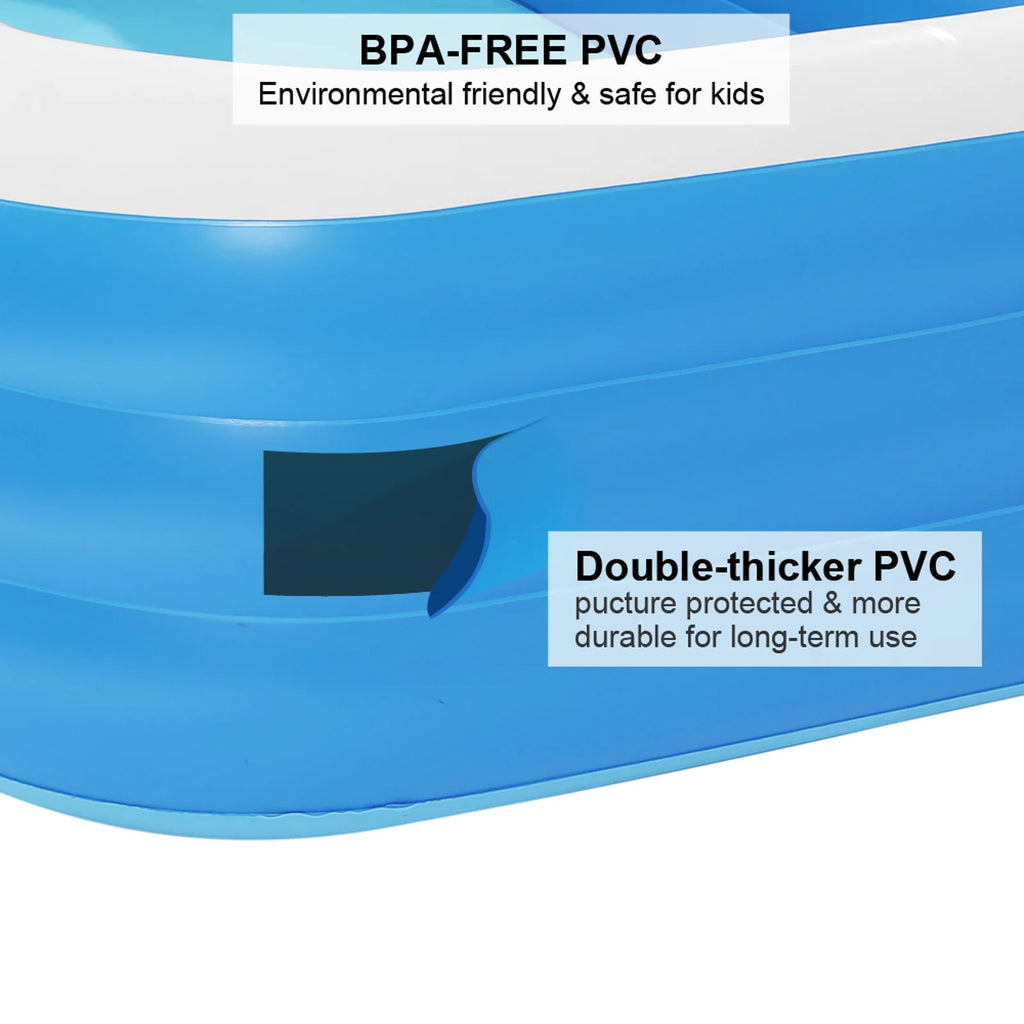 Inflatable Swimming Pool, 120" X 72" X 22" P553