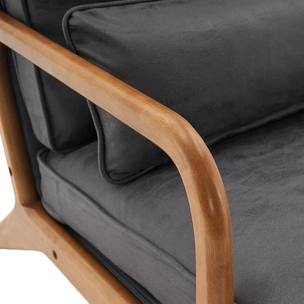 Dark Grey Upholstered Lounge Chair I134