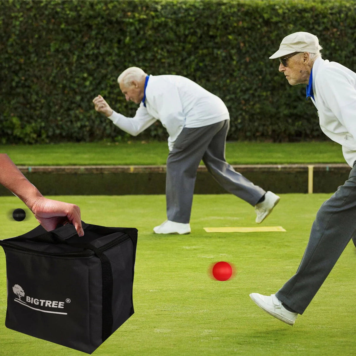 3.5in Bocce Ball Set with 8 Resin Balls and Carry Bag X117109