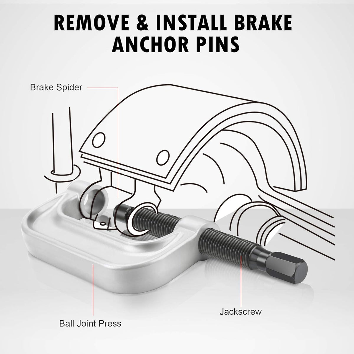 Ball Joint Press & U Joint Removal Tool Kit with 4x4 Adapters, Pack of 2 R498295