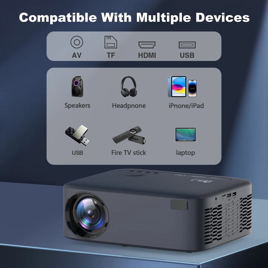 5G WiFi Bluetooth Native 1080P LCD Projector G82422