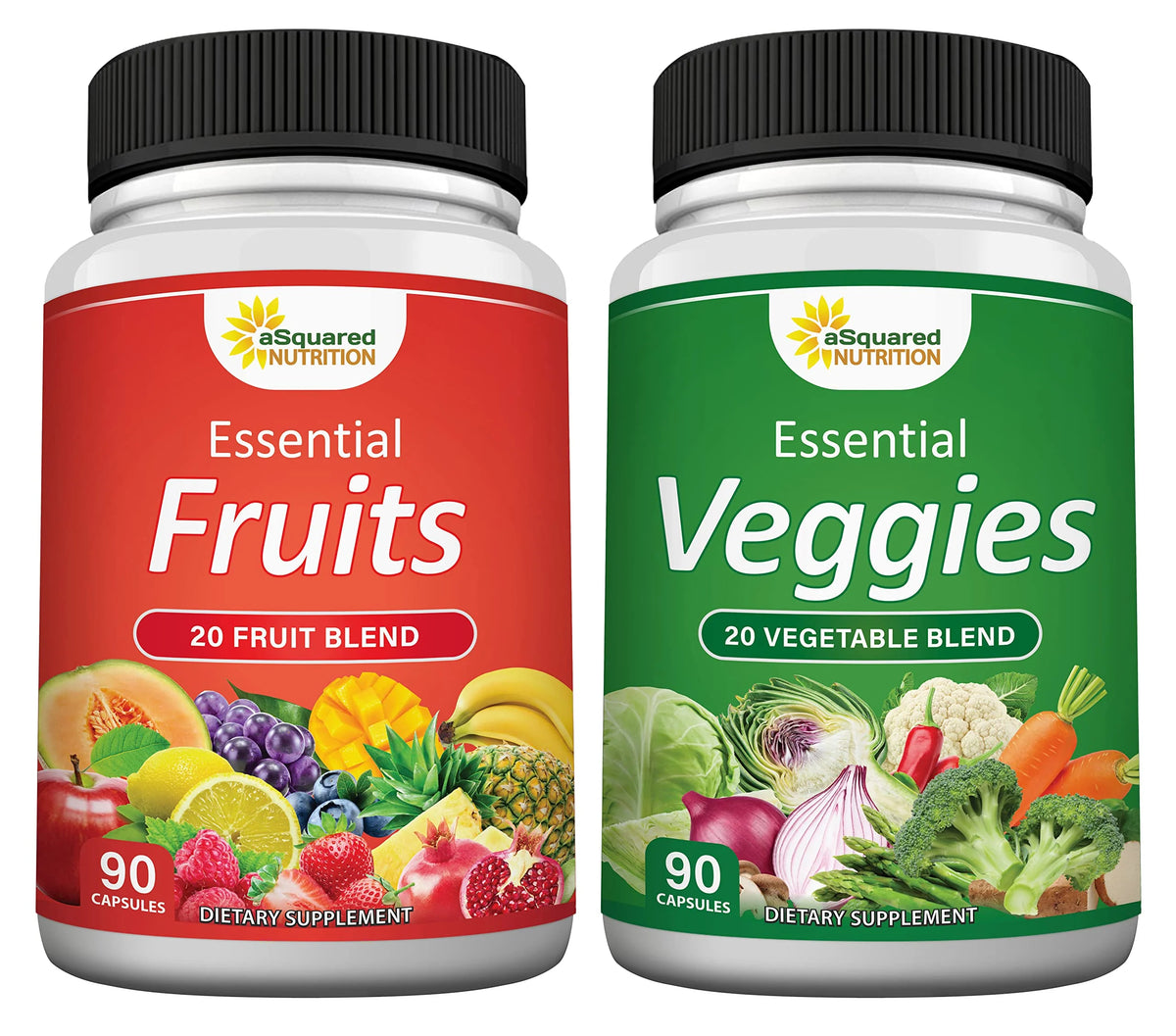 90 Veggie & 90 Fruit Capsules Superfood Supplement B991