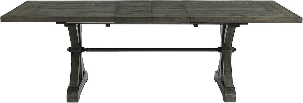 Gray 8 Piece Extendable Dining Set with 8 Upholstered Chairs C680