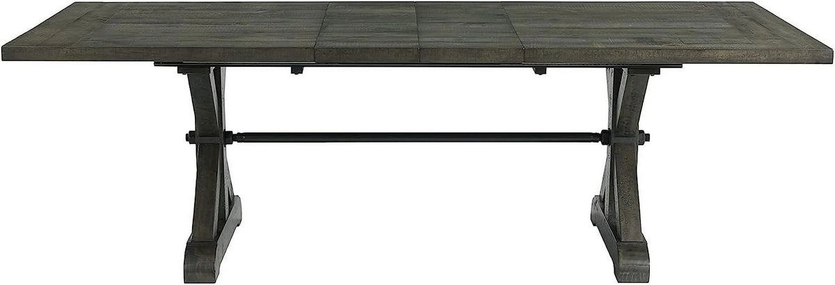 Gray 8 Piece Extendable Dining Set with 8 Upholstered Chairs C680