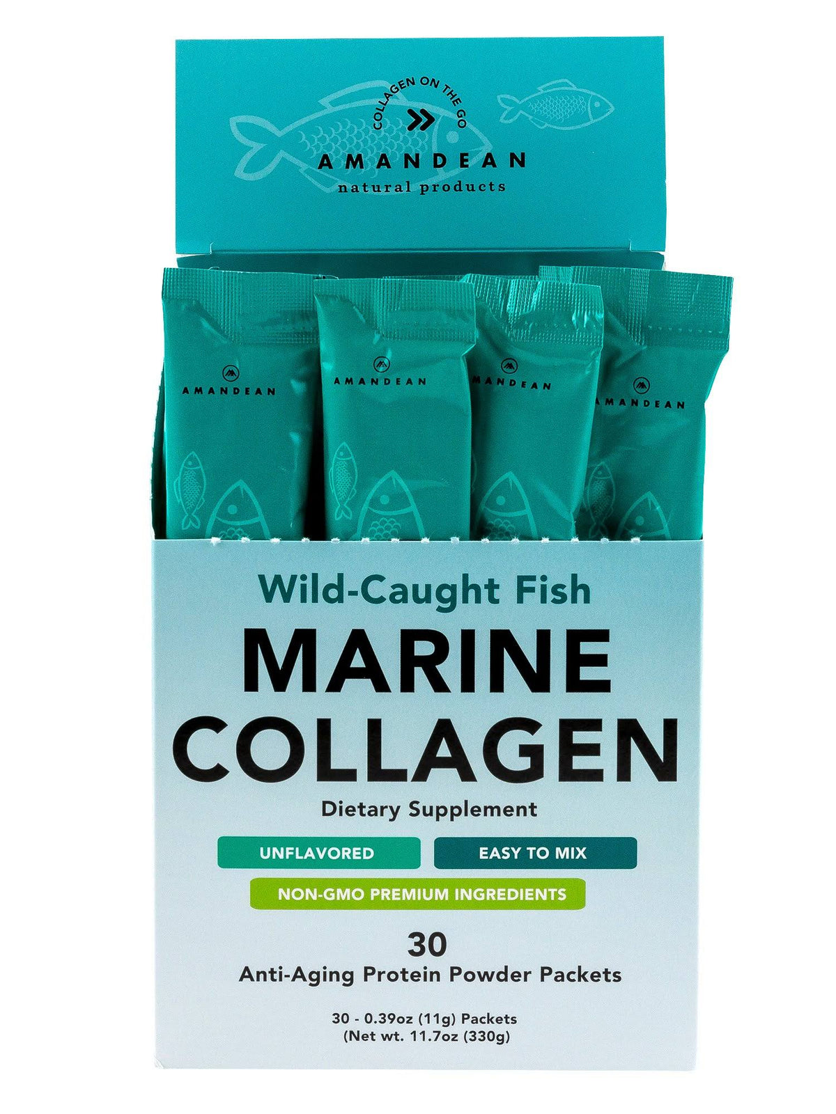 30 Single Use Marine Collagen Peptides Stick Packs L904