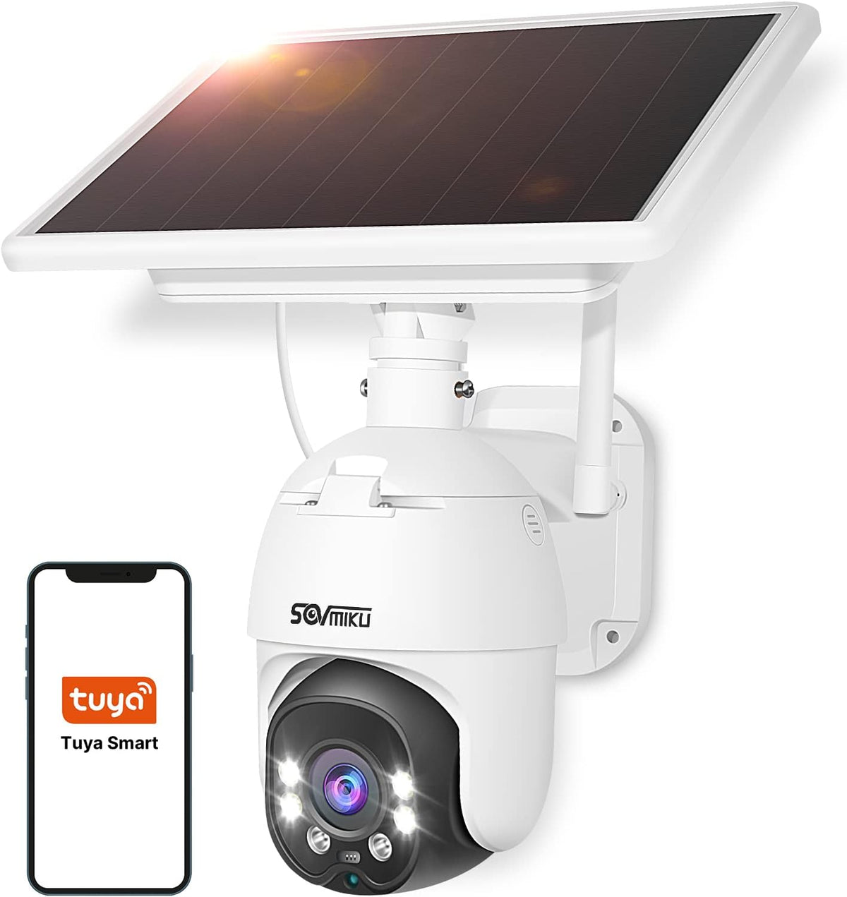 Wireless 1080P Solar Battery Powered WiFi Security Camera with 4X Digital Zoom I112722