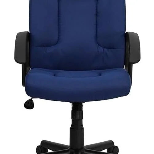 Navy Blue Fabric Office Chair with Arms W856