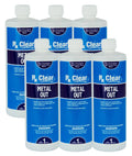 1 Quart Bottle 6 Pack Pool Spa Metal Out Chemical T4193