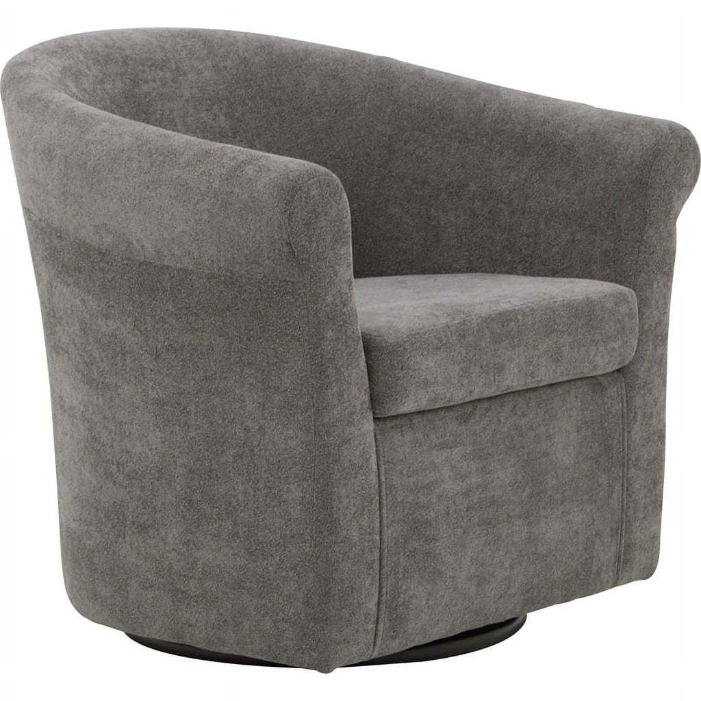 Gray Polyester Fabric Club Chair P388